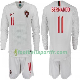 Tenue Portugal BERNARDO 11 Enfant Extérieur Coupe du monde 2018 Maillot de Foot ML